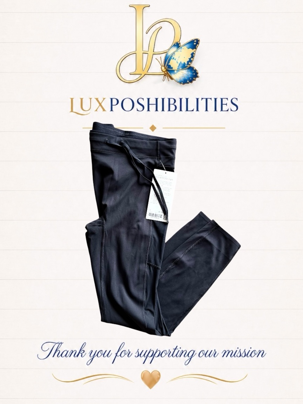 lululemon NWT SIZE 4 Blk No Line High-Rise Running Tight 25"